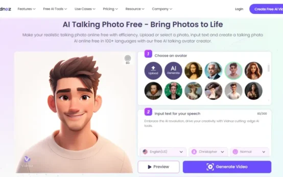 Free Image to Video AI and Talking Photo AI with Vidnoz