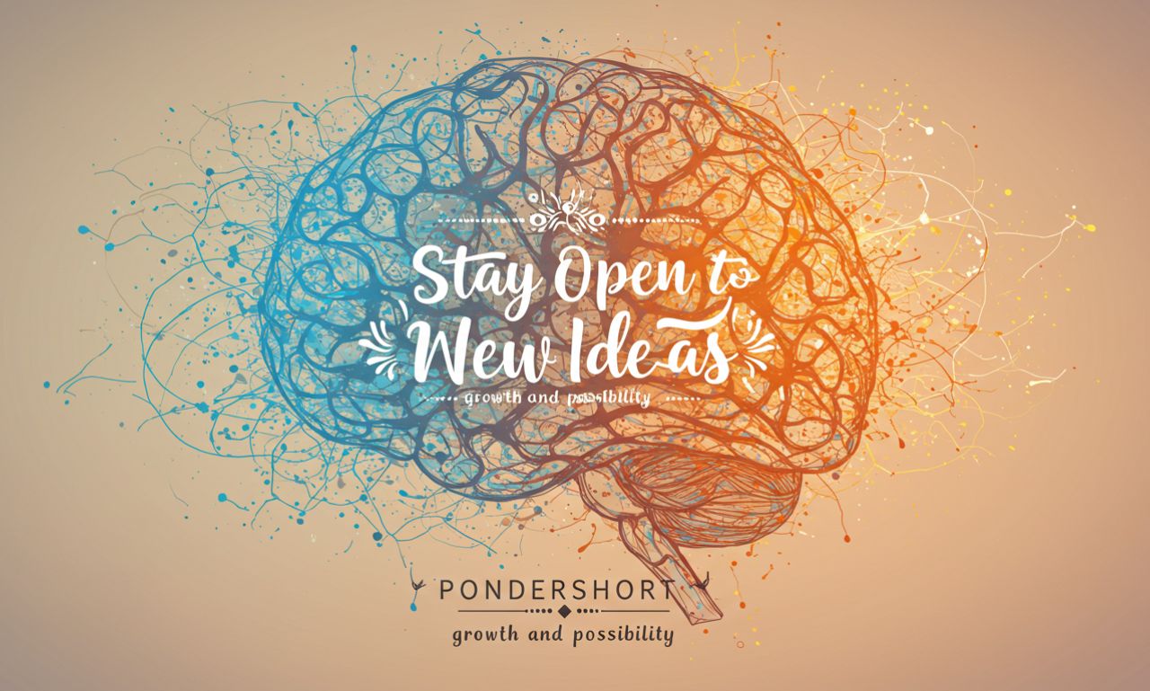 stay open to new ideas pondershort