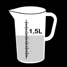 how many cups in 1.5 liters