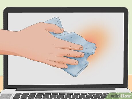 orange spot on macbook screen