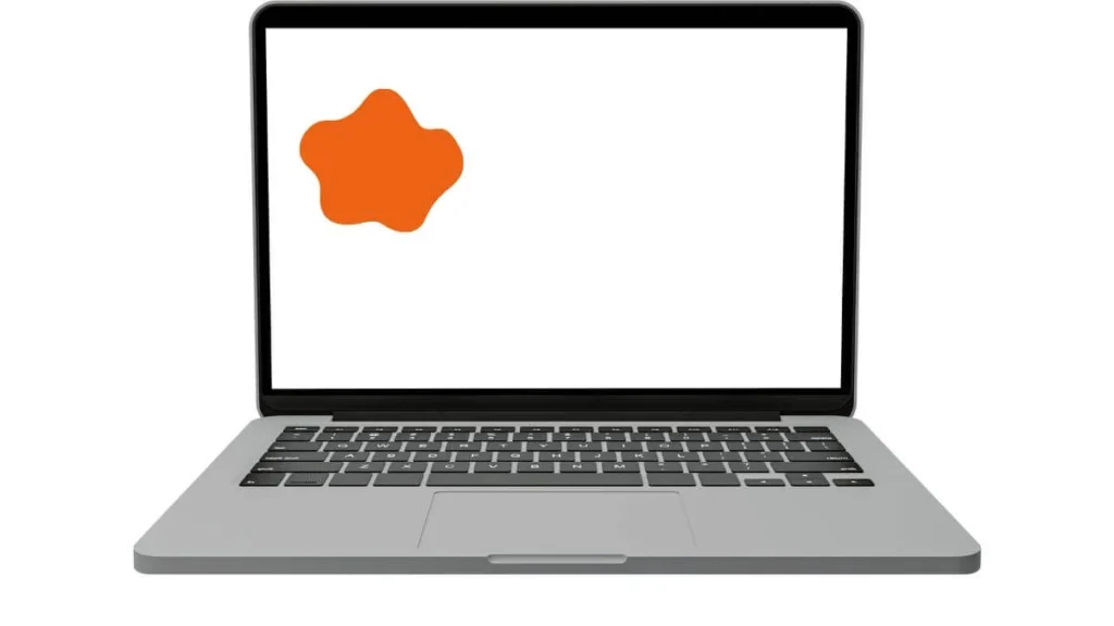 orange spot on macbook screen
